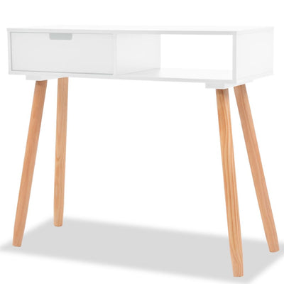 vidaXL Console Table Solid Pinewood 80x30x72 cm White - House of Isabella AU