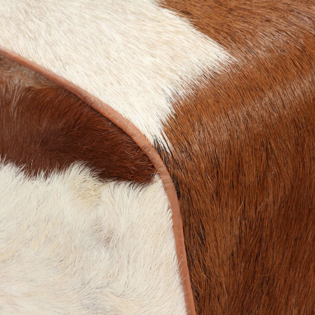 vidaXL Stool Genuine Goat Leather 40x30x45 cm - House of Isabella AU