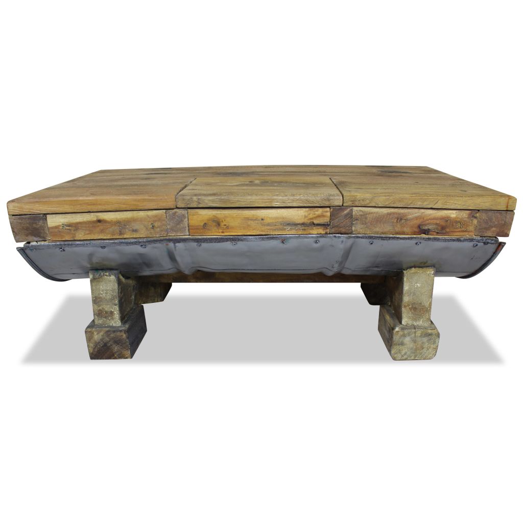 Coffee Table Solid Reclaimed Wood 90x50x35 cm