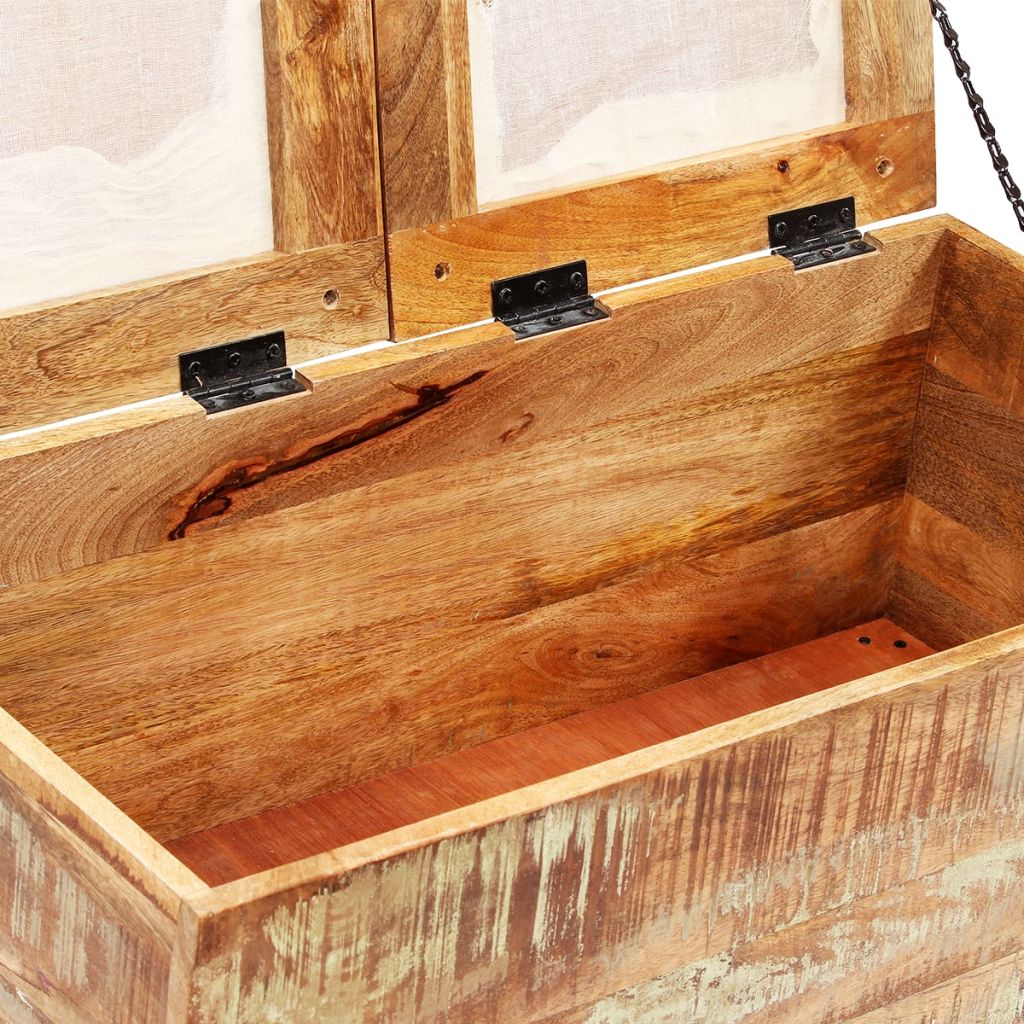 Storage Bench Solid Reclaimed Wood 80x40x40 cm