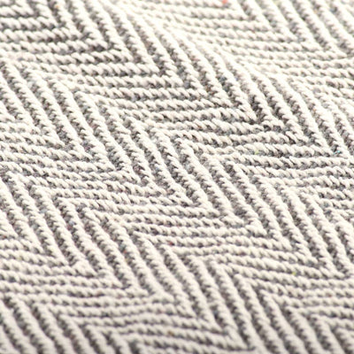 vidaXL Throw Cotton Herringbone 160x210 cm Grey - House of Isabella AU