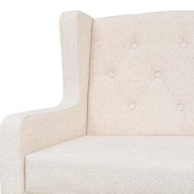 vidaXL Armchair Cream White Fabric - House of Isabella AU