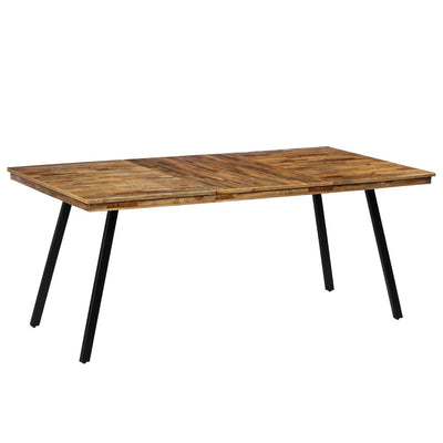 Dining Table Reclaimed Teak and Steel 180x90x76 cm