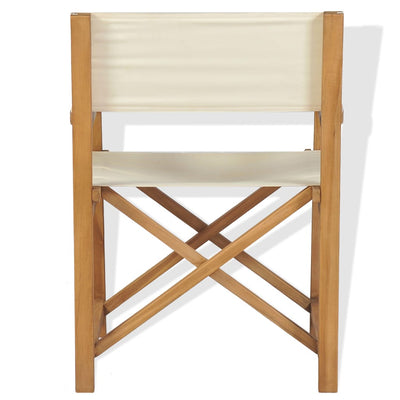 vidaXL Folding Director's Chair Solid Teak Wood - House of Isabella AU