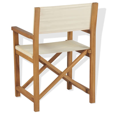 vidaXL Folding Director's Chair Solid Teak Wood - House of Isabella AU