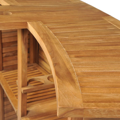 vidaXL Folding Bar Table 155x53x105 cm Solid Teak Wood - House of Isabella AU