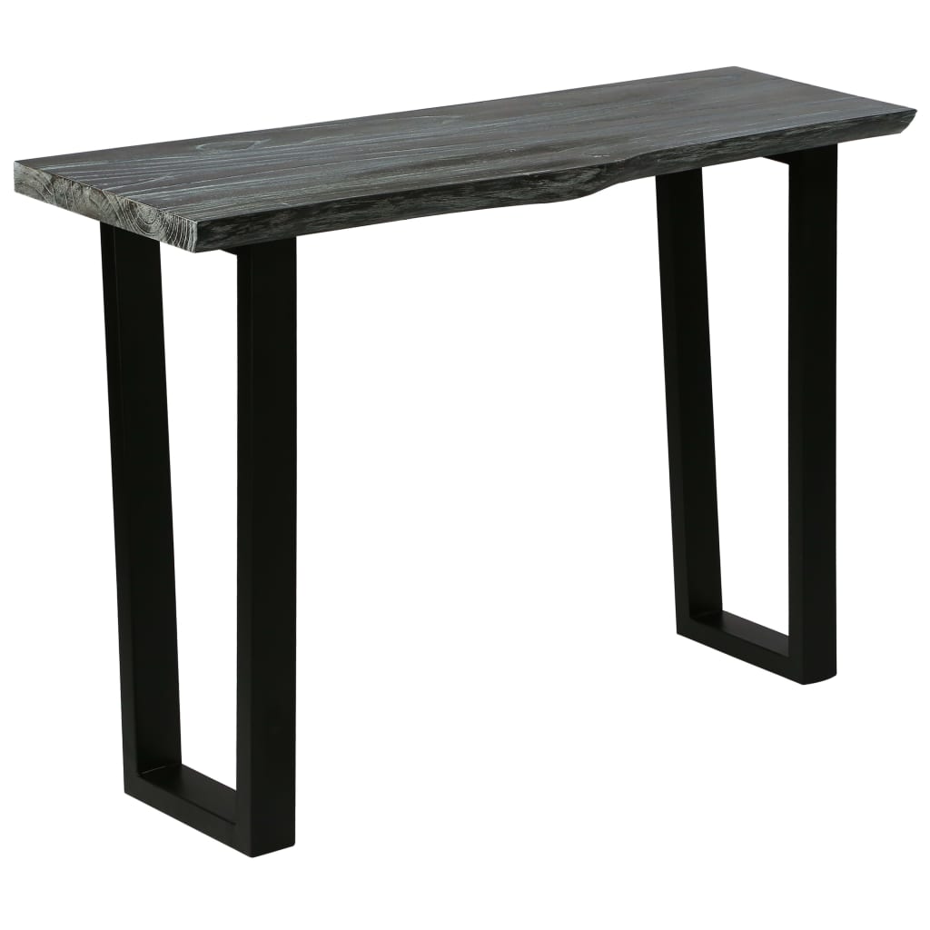 vidaXL Console Table Solid Mindi Wood 110x35x75 cm Grey - House of Isabella AU