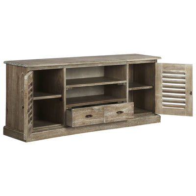 vidaXL TV Cabinet Solid Mindi Wood 145x35x60 cm - House of Isabella AU