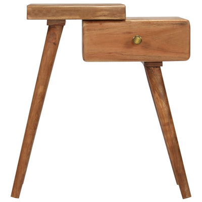 Bedside Table Solid Acacia Wood 45x32x55 cm