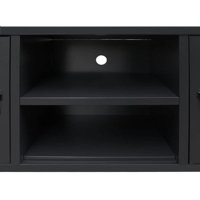 vidaXL TV Cabinet Metal Industrial Style 120x35x48 cm Black - House of Isabella AU