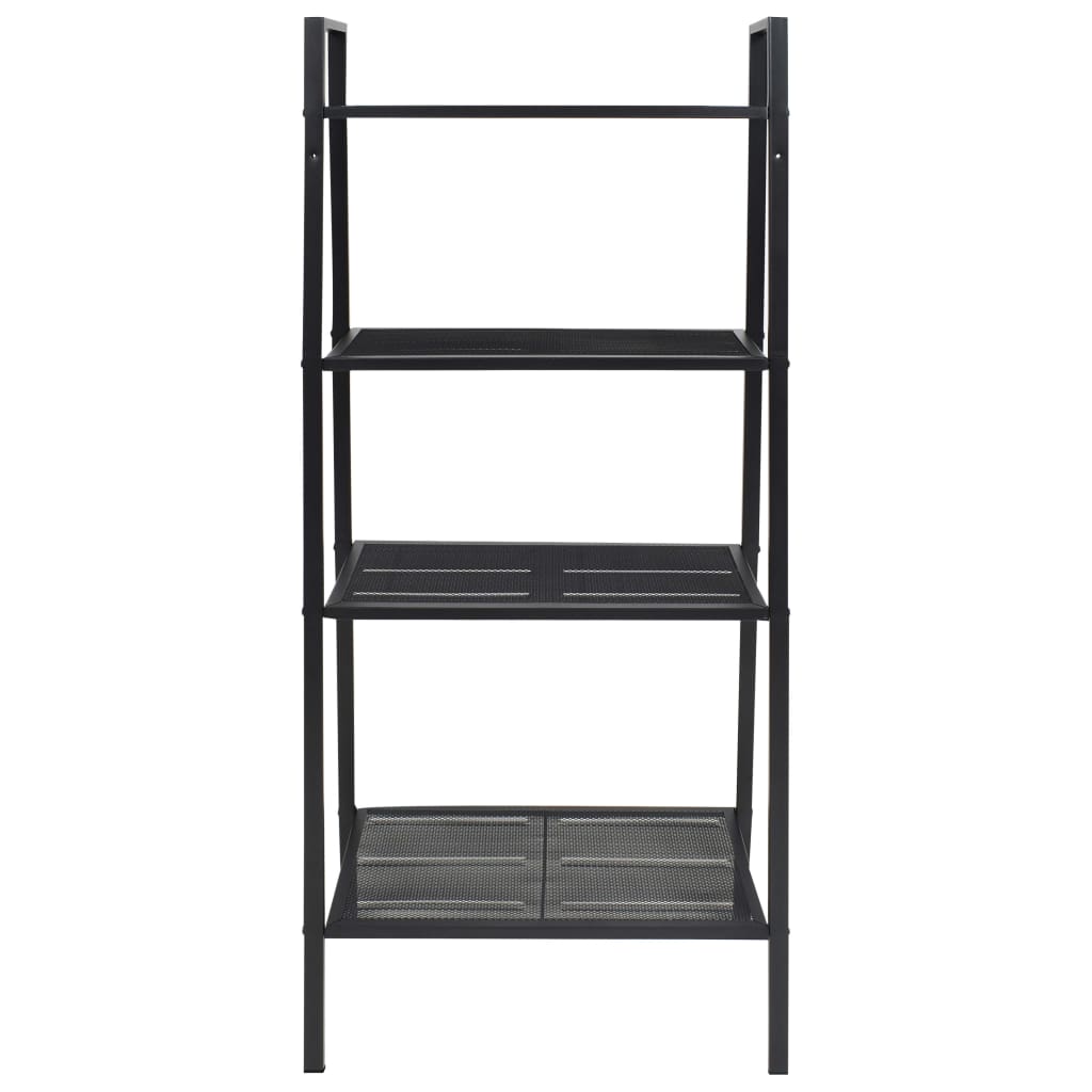 vidaXL Ladder Bookcase 4 Tiers Metal Black - House of Isabella AU