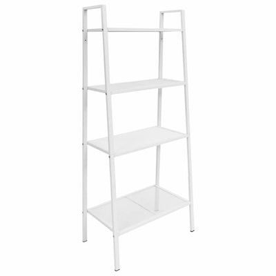 vidaXL Ladder Bookcase 4 Tiers Metal White - House of Isabella AU