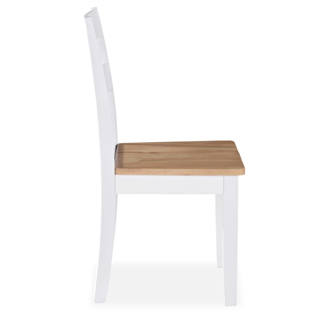 vidaXL Dining Chairs 6 pcs White Solid Rubber Wood - House of Isabella AU
