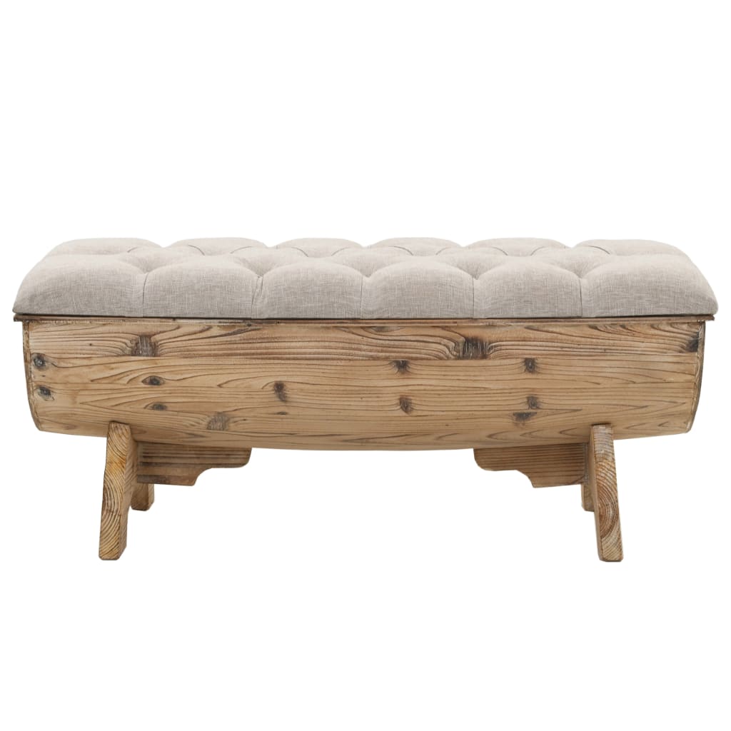 vidaXL Storage Bench 103x51x44 cm Solid Wood and Fabric - House of Isabella AU