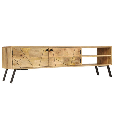 vidaXL TV Cabinet Solid Mango Wood 140x30x40 cm - House of Isabella AU