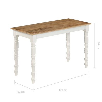 vidaXL Dining Table 120x60x76 cm Solid Mango Wood - House of Isabella AU