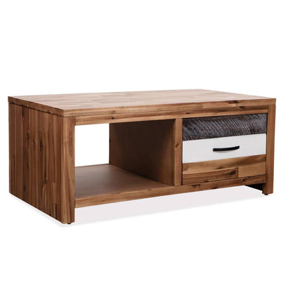 vidaXL Coffee Table Solid Acacia Wood 90x50x37.5 cm - House of Isabella AU