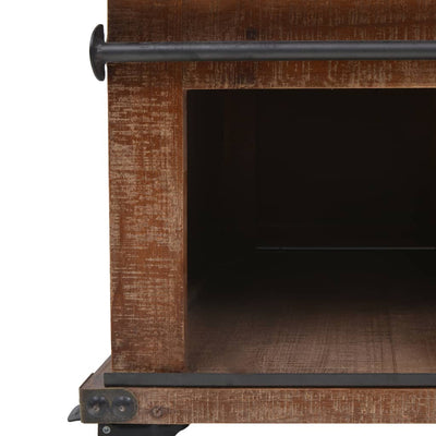 vidaXL Coffee Table Solid Fir Wood 91x51x38 cm Brown - House of Isabella AU