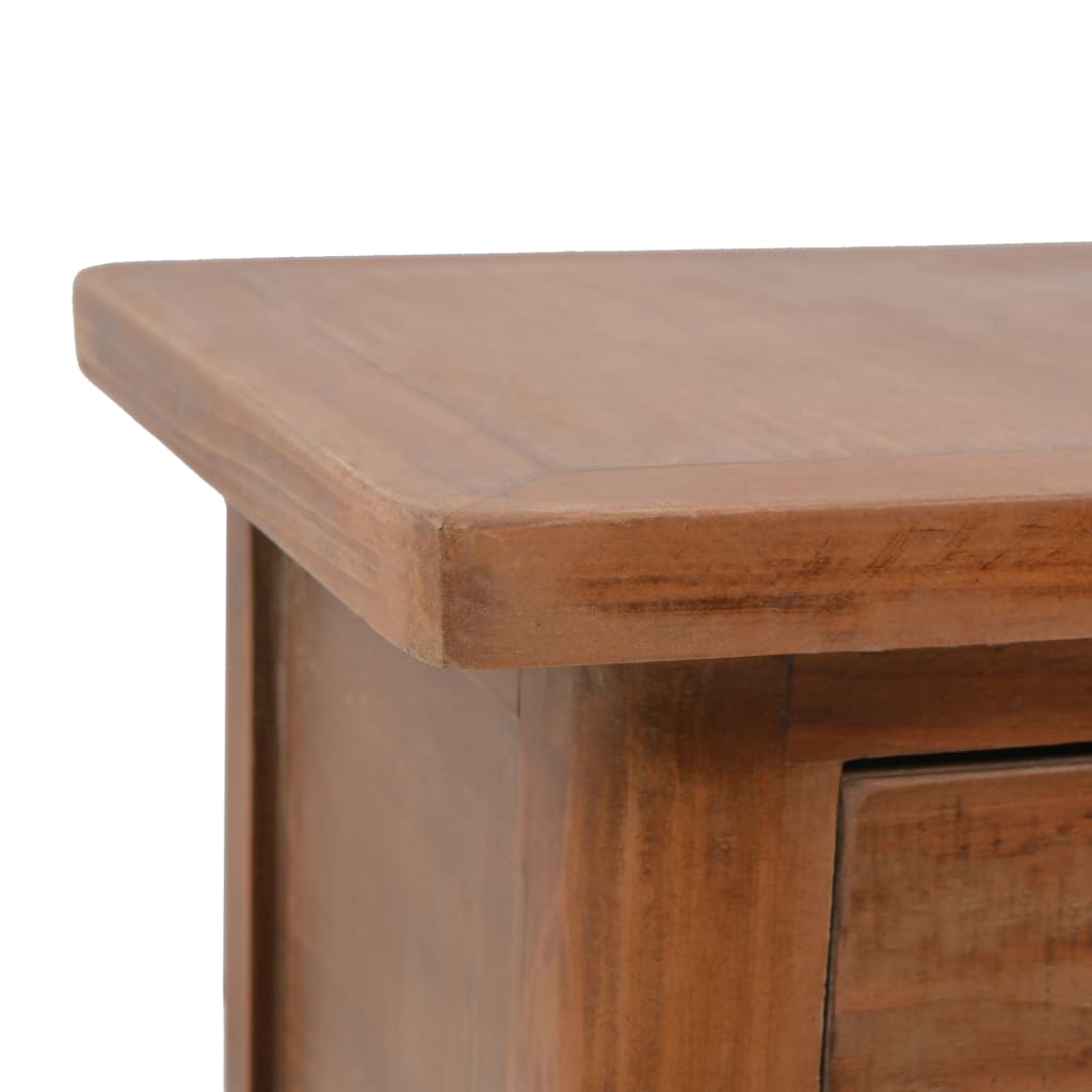 vidaXL Bedside Cabinet Solid Fir Wood 40x29x68 cm Brown - House of Isabella AU
