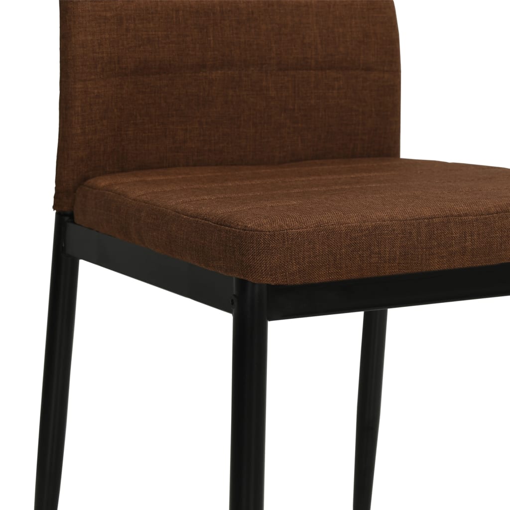 vidaXL Dining Chairs 2 pcs Brown Fabric - House of Isabella AU