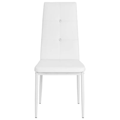 vidaXL Dining Chairs 2 pcs White Faux Leather - House of Isabella AU