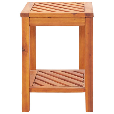 Side Table Solid Acacia Wood 45x33x45 cm