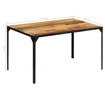 vidaXL Dining Table 140x80x76 cm Solid Mango Wood - House of Isabella AU