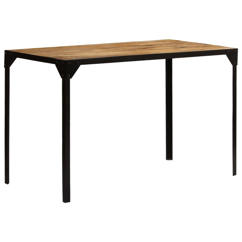 vidaXL Dining Table Solid Rough Mange Wood and Steel 120 cm - House of Isabella AU