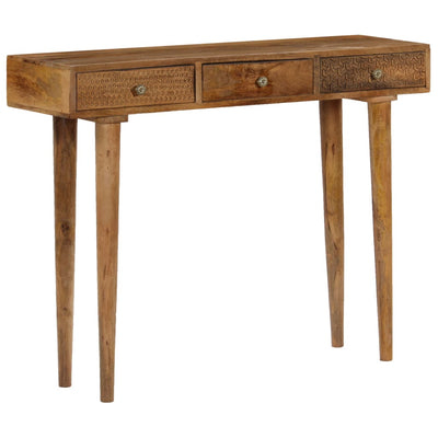 vidaXL Console Table Solid Mango Wood 102x30x79 cm - House of Isabella AU