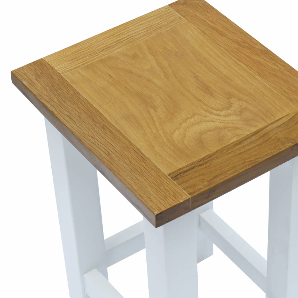 vidaXL End Table 27x24x37 cm Solid Oak Wood - House of Isabella AU