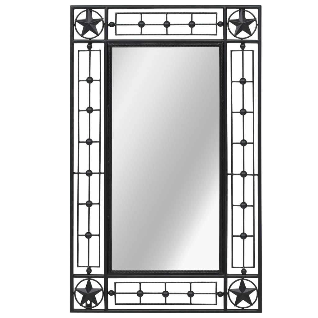 vidaXL Garden Wall Mirror Rectangular 50x80 cm Black - House of Isabella AU