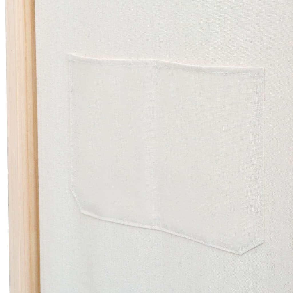 vidaXL 4-Panel Room Divider Cream 160x170x4 cm Fabric - House of Isabella AU