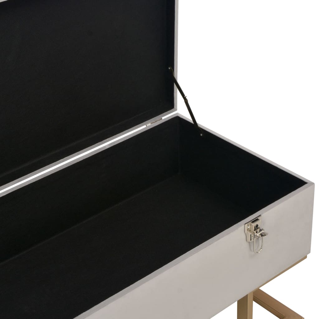 vidaXL Bench with Storage Compartment 105 cm Grey Velvet - House of Isabella AU