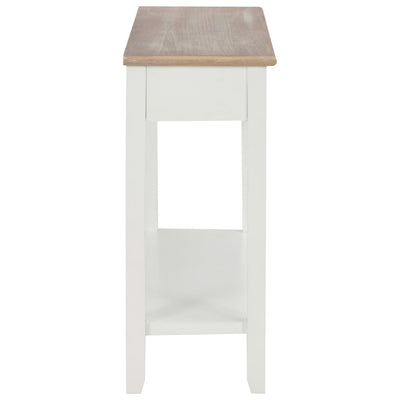 vidaXL Console Table White 110x35x80 cm Wood - House of Isabella AU
