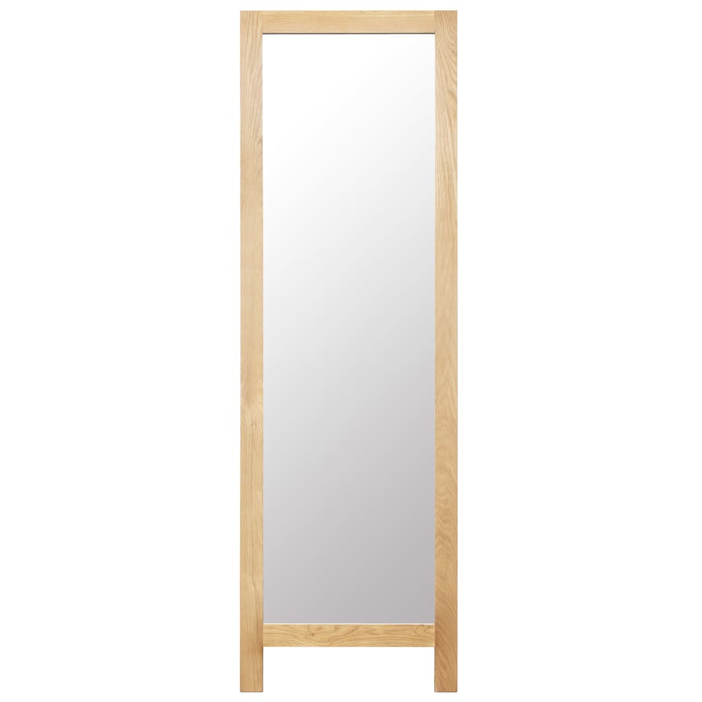 vidaXL Freestanding Mirror 48x46.5x150 cm Solid Oak Wood - House of Isabella AU