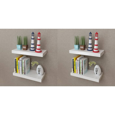Wall Shelves 4 pcs White 40 cm