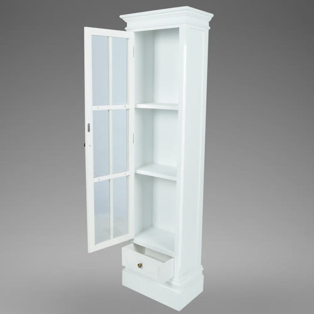 vidaXL Chic Bookcase Cabinet with 3 Shelves White Wooden - House of Isabella AU