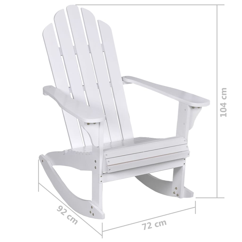 Garden Rocking Chair Wood White