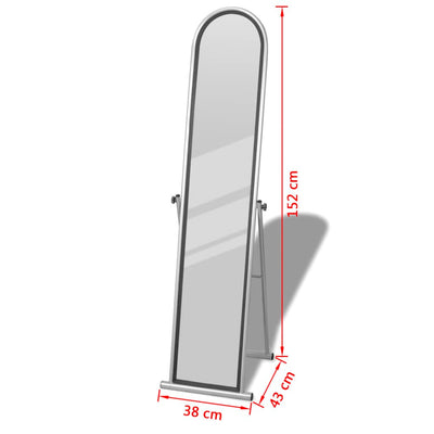 Free Standing Floor Mirror Full Length Rectangular Grey