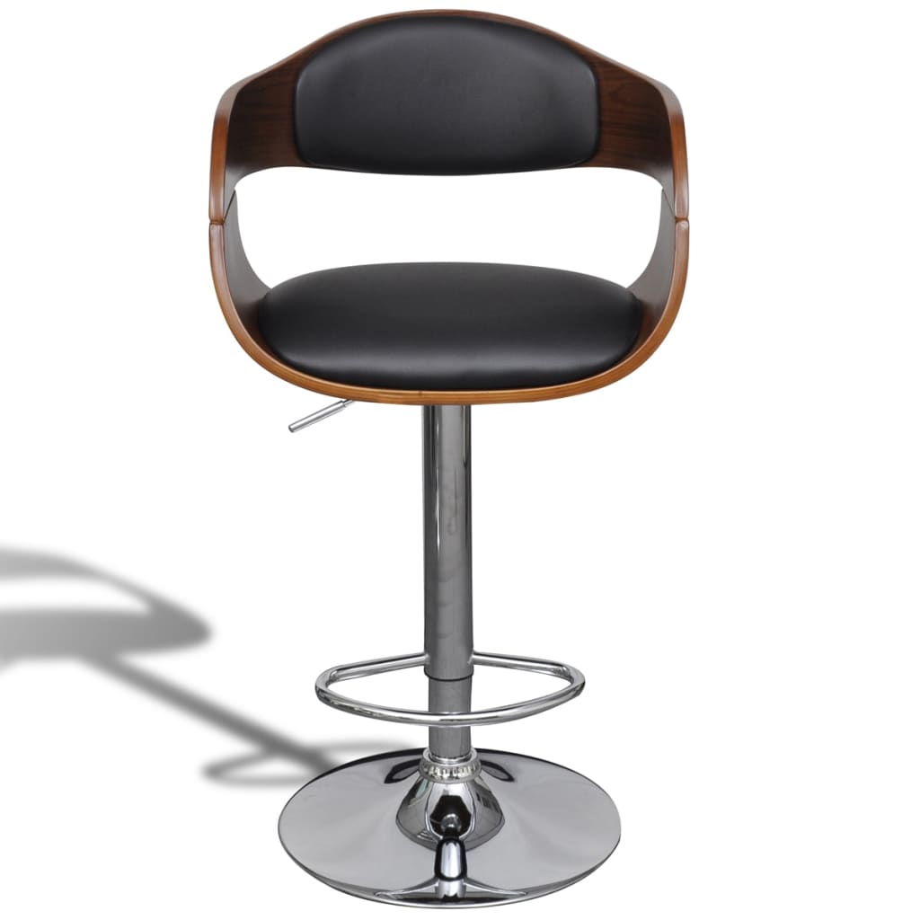 vidaXL Bar Stool Bent Wood and Faux Leather - House of Isabella AU