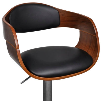 vidaXL Bar Stool Bent Wood and Faux Leather - House of Isabella AU