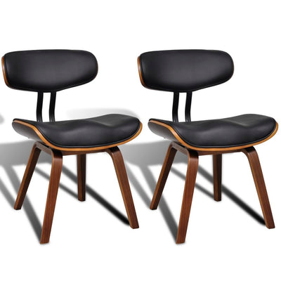 vidaXL Dining Chairs 2 pcs Bent Wood and Faux Leather - House of Isabella AU