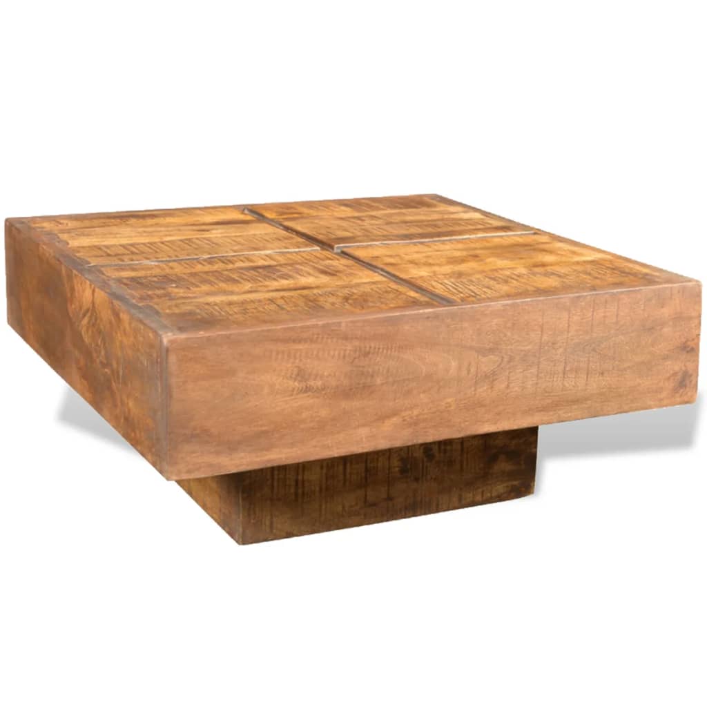 vidaXL Coffee Table Brown Square Solid Mango Wood - House of Isabella AU