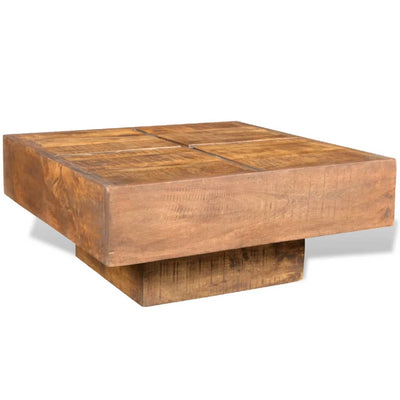 vidaXL Coffee Table Brown Square Solid Mango Wood - House of Isabella AU