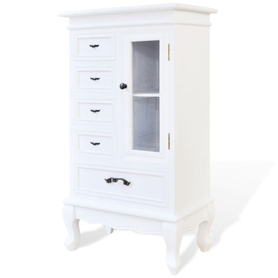 vidaXL Cabinet with 5 Drawers 2 Shelves White - House of Isabella AU