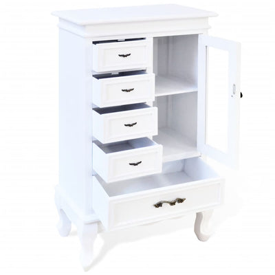 vidaXL Cabinet with 5 Drawers 2 Shelves White - House of Isabella AU