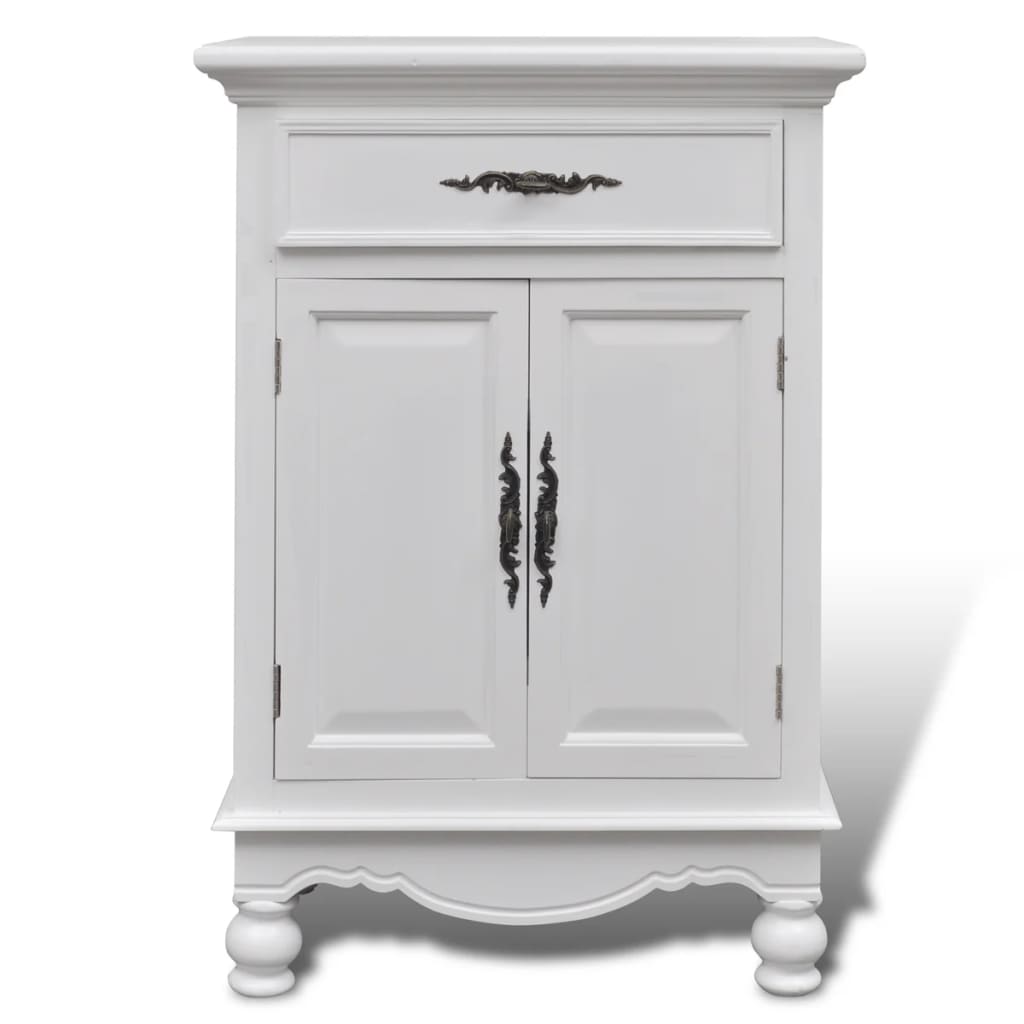 vidaXL Wooden Cabinet with 2 Doors 1 Drawer White - House of Isabella AU