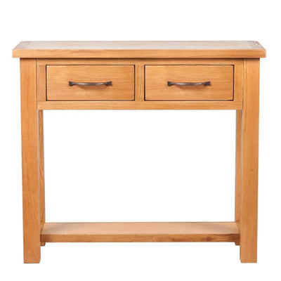 vidaXL Console Table with 2 Drawers 83x30x73 cm Solid Oak Wood - House of Isabella AU