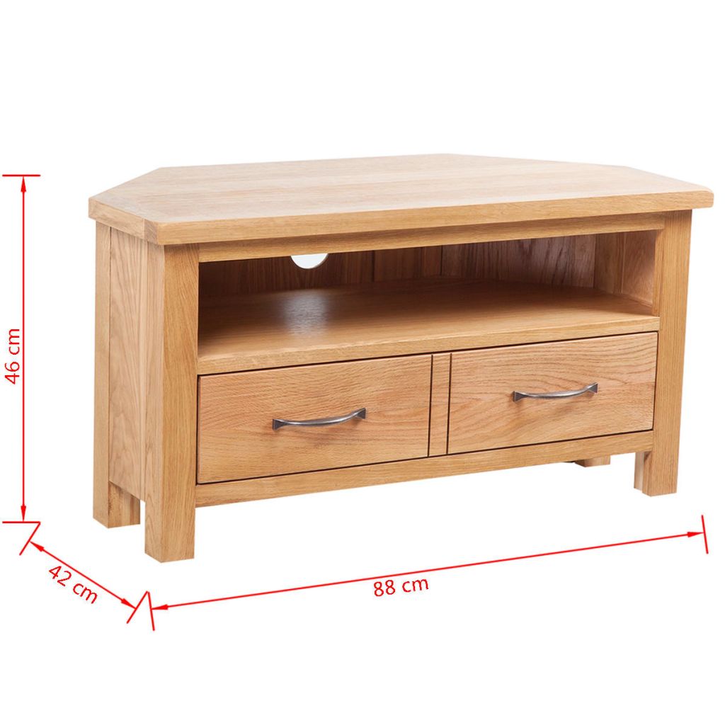 vidaXL TV Cabinet with Drawer 88 x 42 x 46 cm Solid Oak Wood - House of Isabella AU