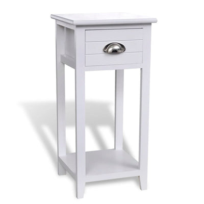 vidaXL Nightstand with 1 Drawer White - House of Isabella AU